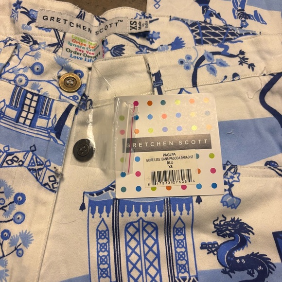 NWT Gretchen Scott Pagoda Paradise Gripless Pants/Jeans - Picture 3 of 5